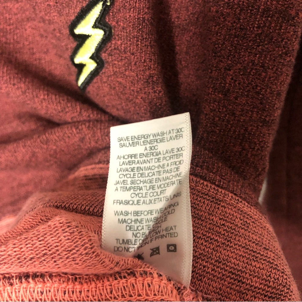 Sundry Novelty Patches Cross Back Pullover - Picture 8 of 8